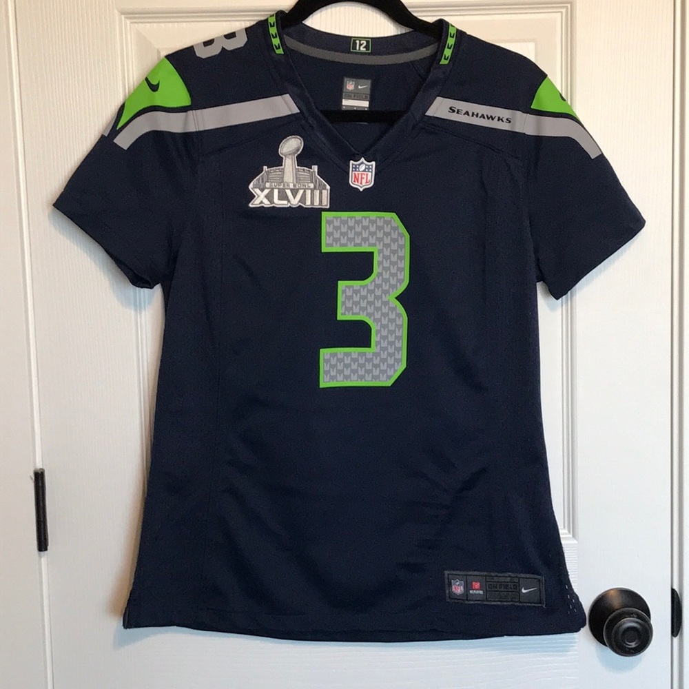 Seattle Seahawks Super Bowl XLVIII Wilson 3 Jersey